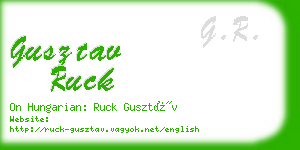 gusztav ruck business card